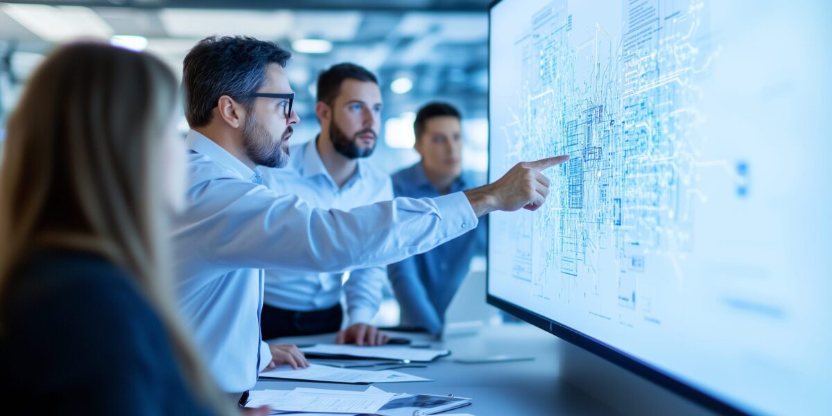 Team of IT Professionals Looking at Screen