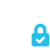 Managed Cybersecurity Glub with lock and check mark icon symbolizing security