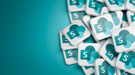 SharePoint Online Migration SharePoint logo tiles on green background